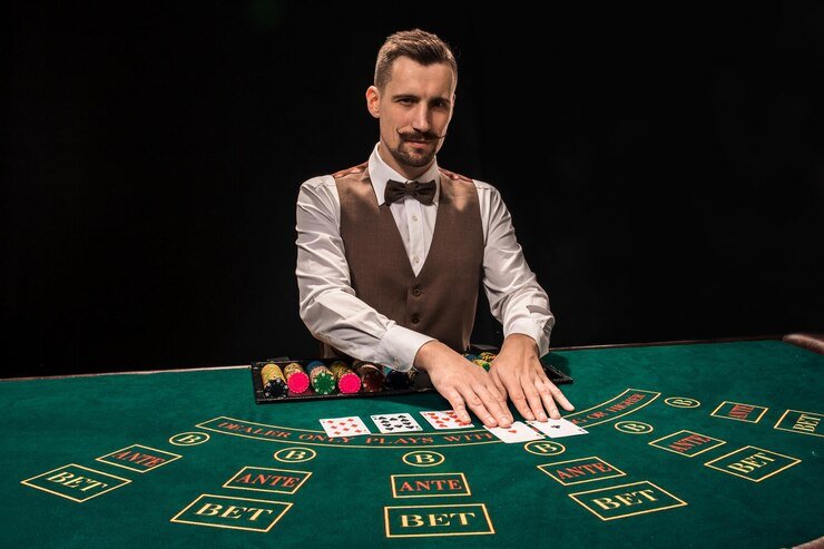 Tampilan meja Live Casino nanas77 dengan dealer profesional siaran langsung